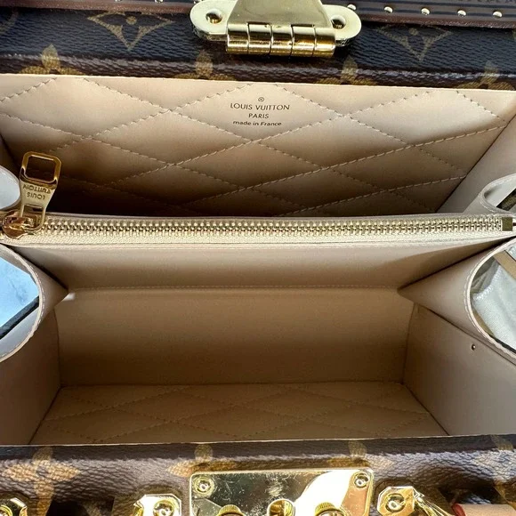 Louis Vuitton Petite Valise Trunk Bag Monogram LV box Purse Crossbody/Tote - Picture 5 of 16